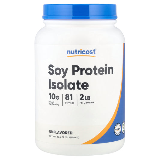 Nutricost, Soy Protein Isolate, Unflavored, 2 lb (907 g)