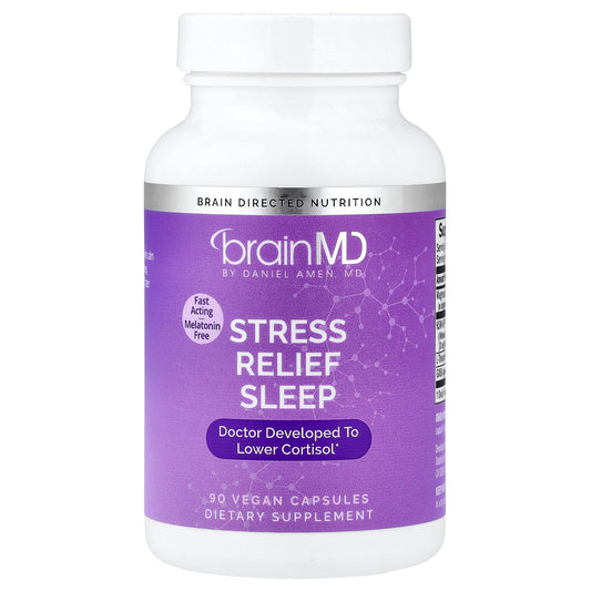 BrainMD, Stress Relief Sleep, 90 Vegan Capsules