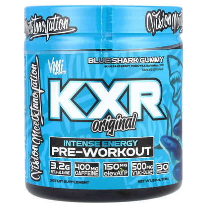 VMI Sports, KXR Original, Intense Energy Pre-Workout, Blue Shark Gummy, 9.3 oz (264 g)