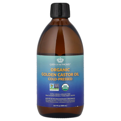 Queen of the Thrones, Organic Golden Castor Oil, Cold-Pressed, 16.9 fl oz (500 ml)