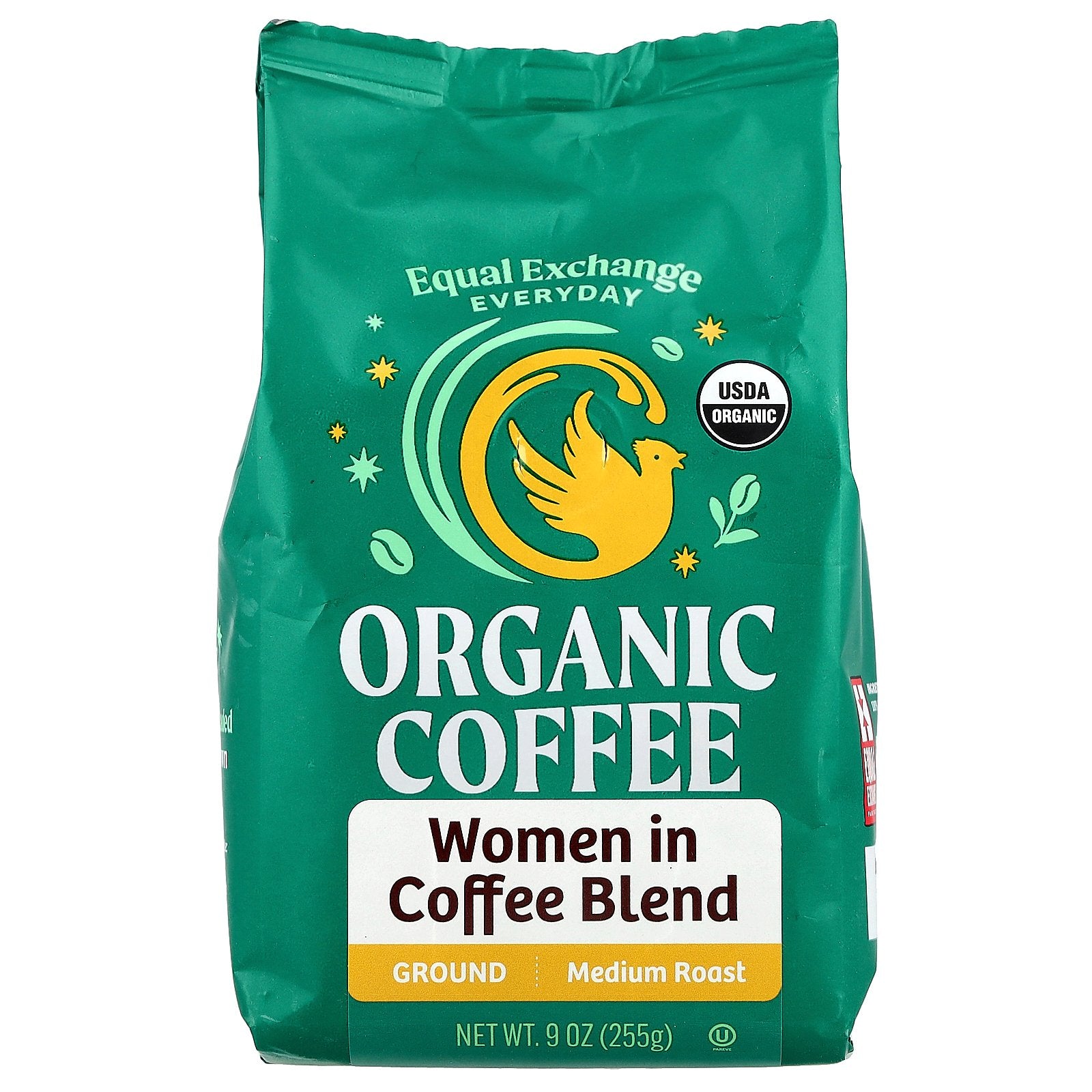 Equal Exchange, Organic Coffee, Women In Coffee Blend, Ground, Medium Roast , 9 oz (255 g)