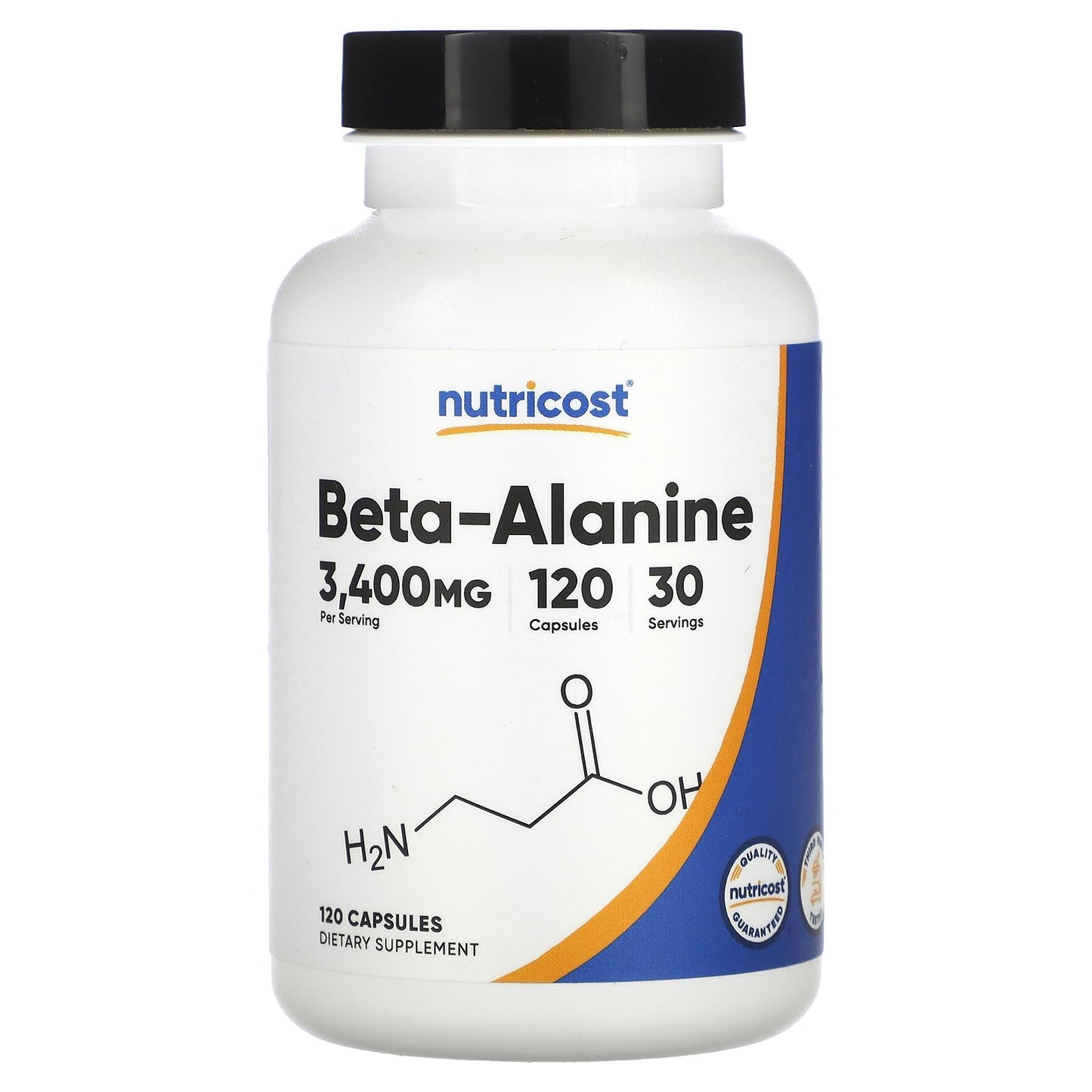 Nutricost, Beta-Alanine, 120 Capsules (850 mg per Capsule)