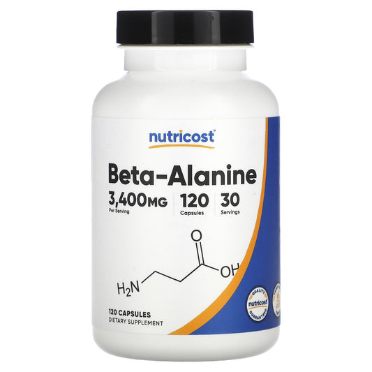 Nutricost, Beta-Alanine, 120 Capsules (850 mg per Capsule)
