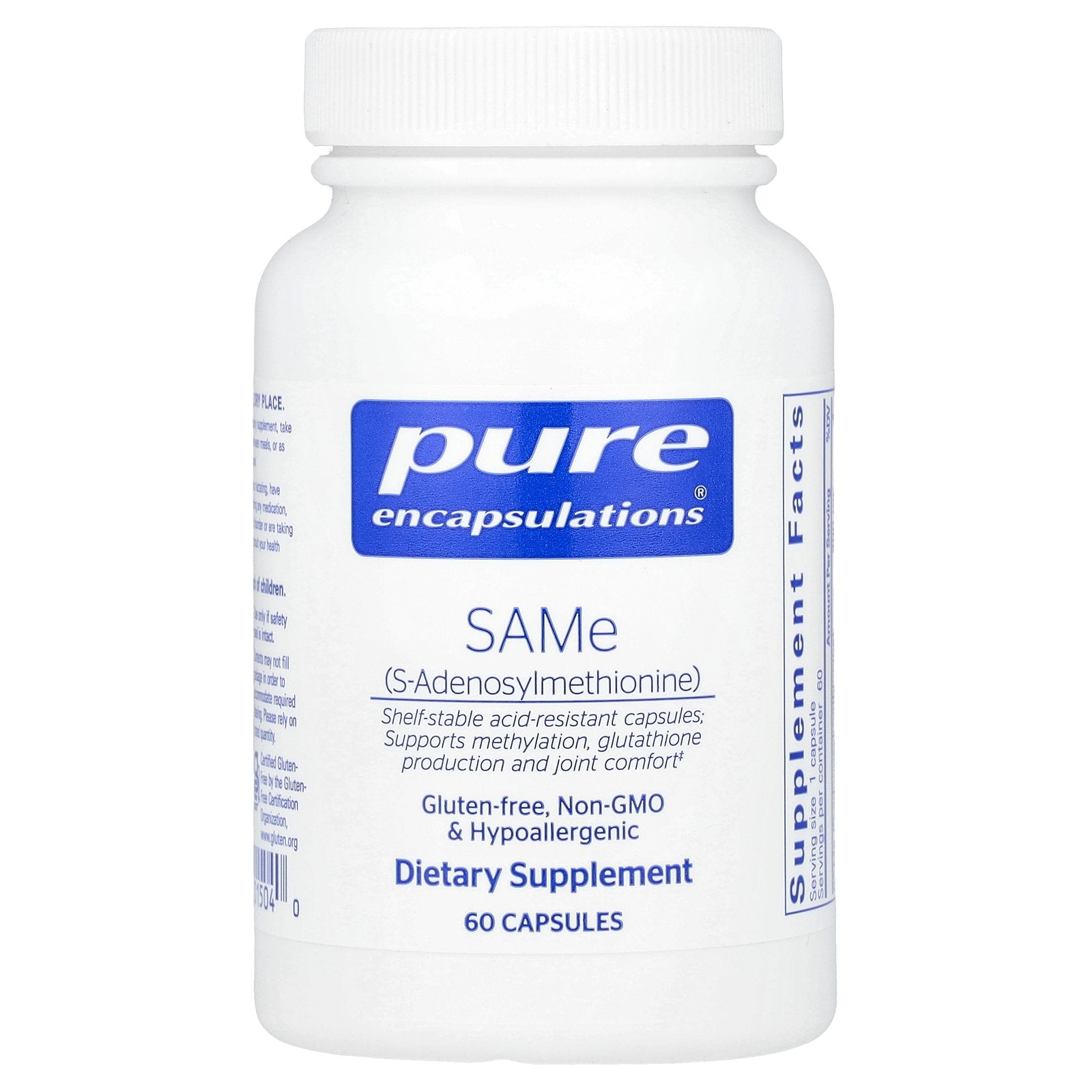 Pure Encapsulations, SAMe, 60 Capsules (200 mg per Capsule)