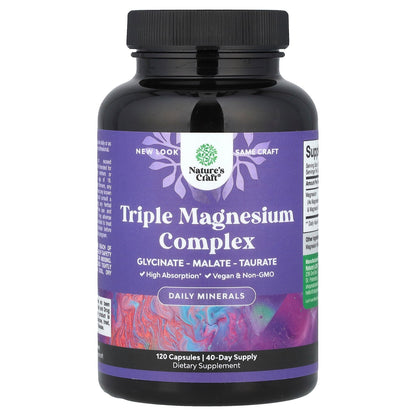 Nature's Craft, Triple Magnesium Complex, 120 Capsules (133 mg per Capsule)