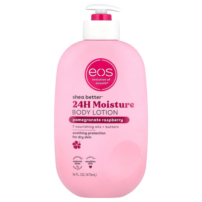 EOS, Shea Better™, 24H Moisture Body Lotion, Pomegranate Raspberry, 16 fl oz (473 ml)