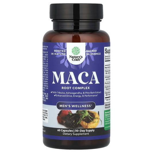 Nature's Craft, Men's Wellness, Maca Root Complex, 60 Capsules