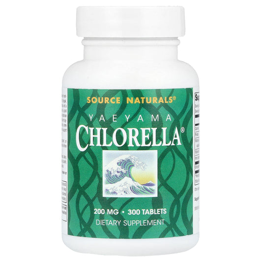 Source Naturals, Yaeyama Chlorella®, 200 mg, 300 Tablets (20 mg per Tablet)