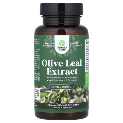 Nature's Craft, Olive Leaf Extract, 750 mg, 60 Capsules