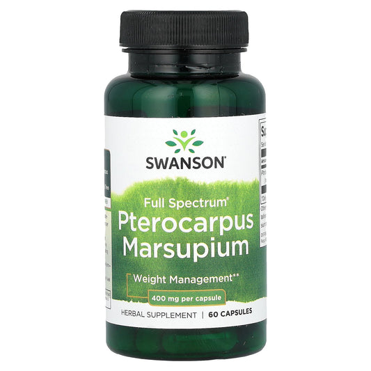 Swanson, Full Spectrum Pterocarpus Marsupium, 400 mg, 60 Capsules