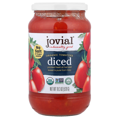 Jovial, Organic Diced Tomatoes, 18.3 oz (520 g)