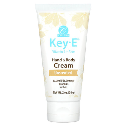 Carlson, Key - E, Hand & Body Cream, Unscented, 2 oz (56 g)