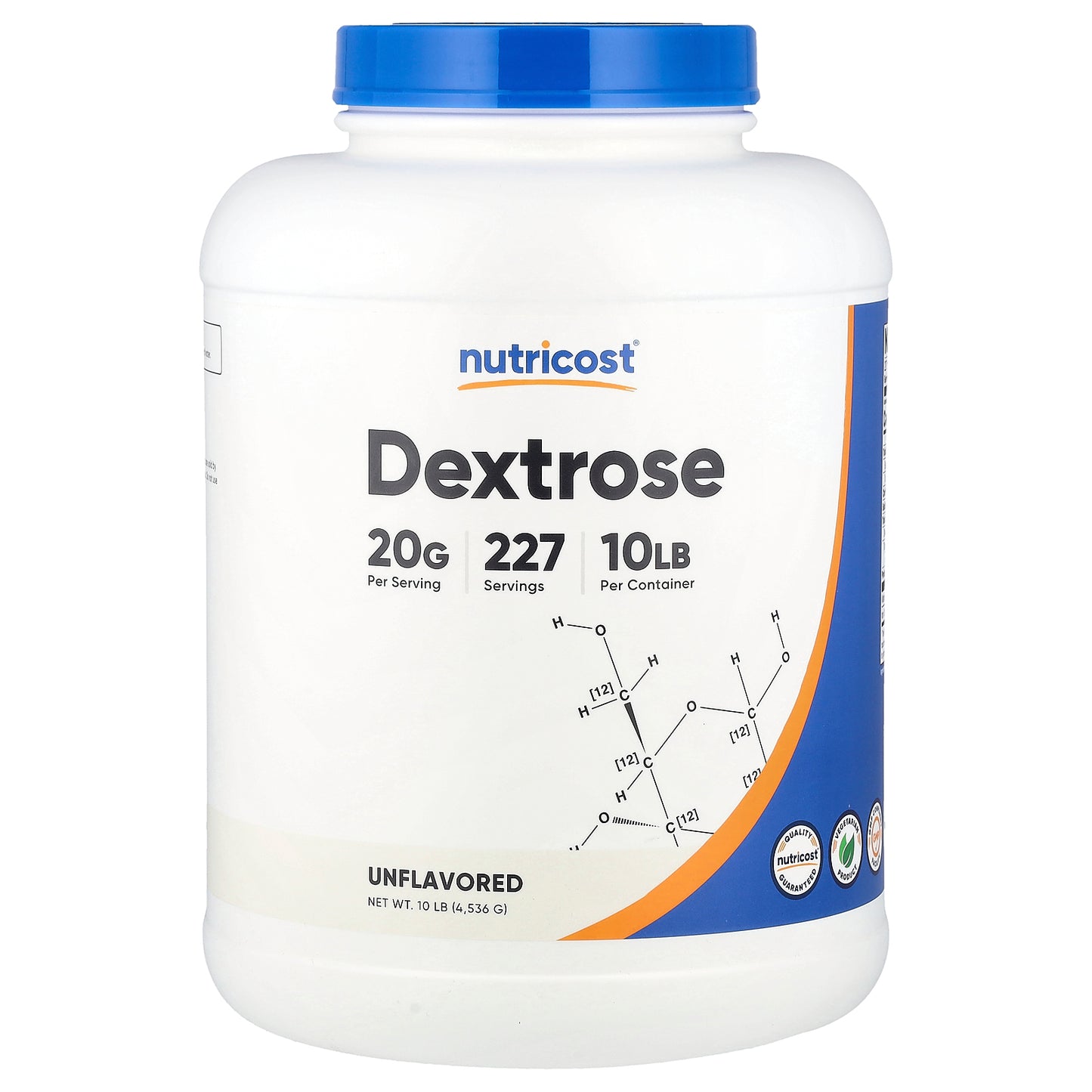 Nutricost, Dextrose, Unflavored, 10 lb (4,536 g)