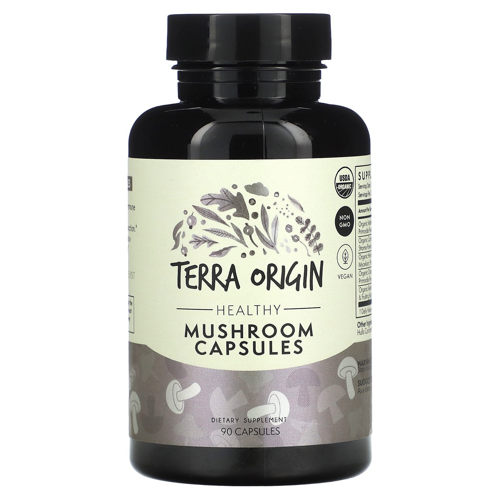 Terra Origin, Healthy Mushroom Capsules, 90 Capsules