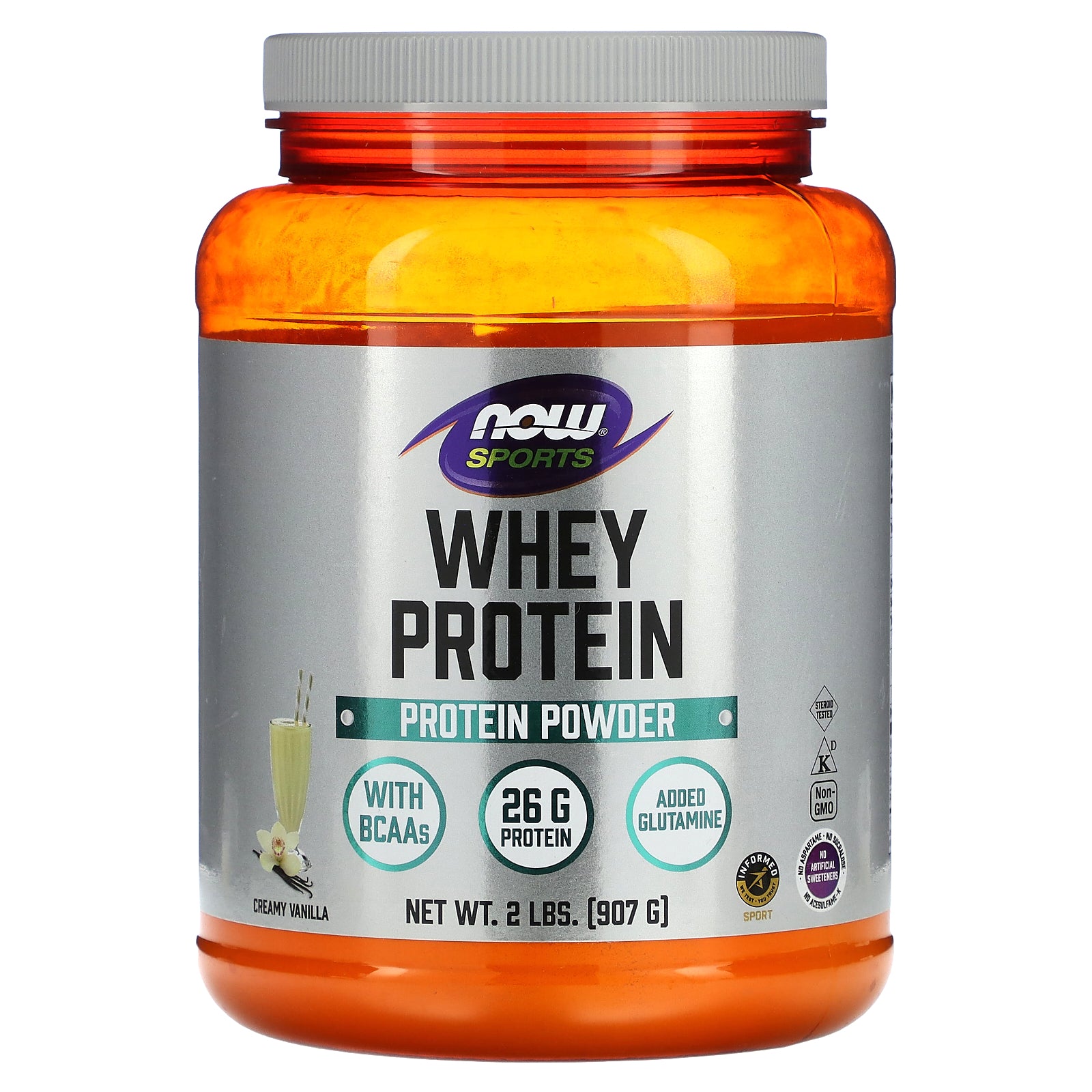 NOW Foods, Whey Protein Powder, Creamy Vanilla, 2 lbs (907 g)