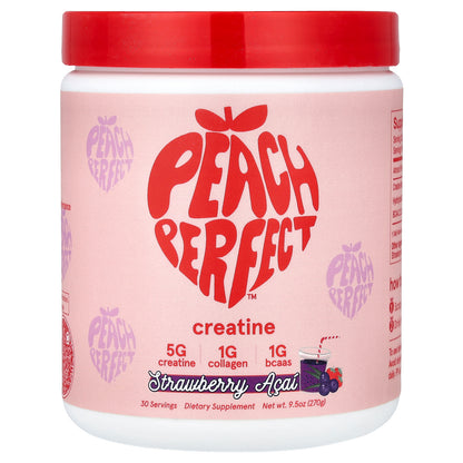 Peach Perfect, Creatine, Strawberry Acai, 9.5 oz (270 g)