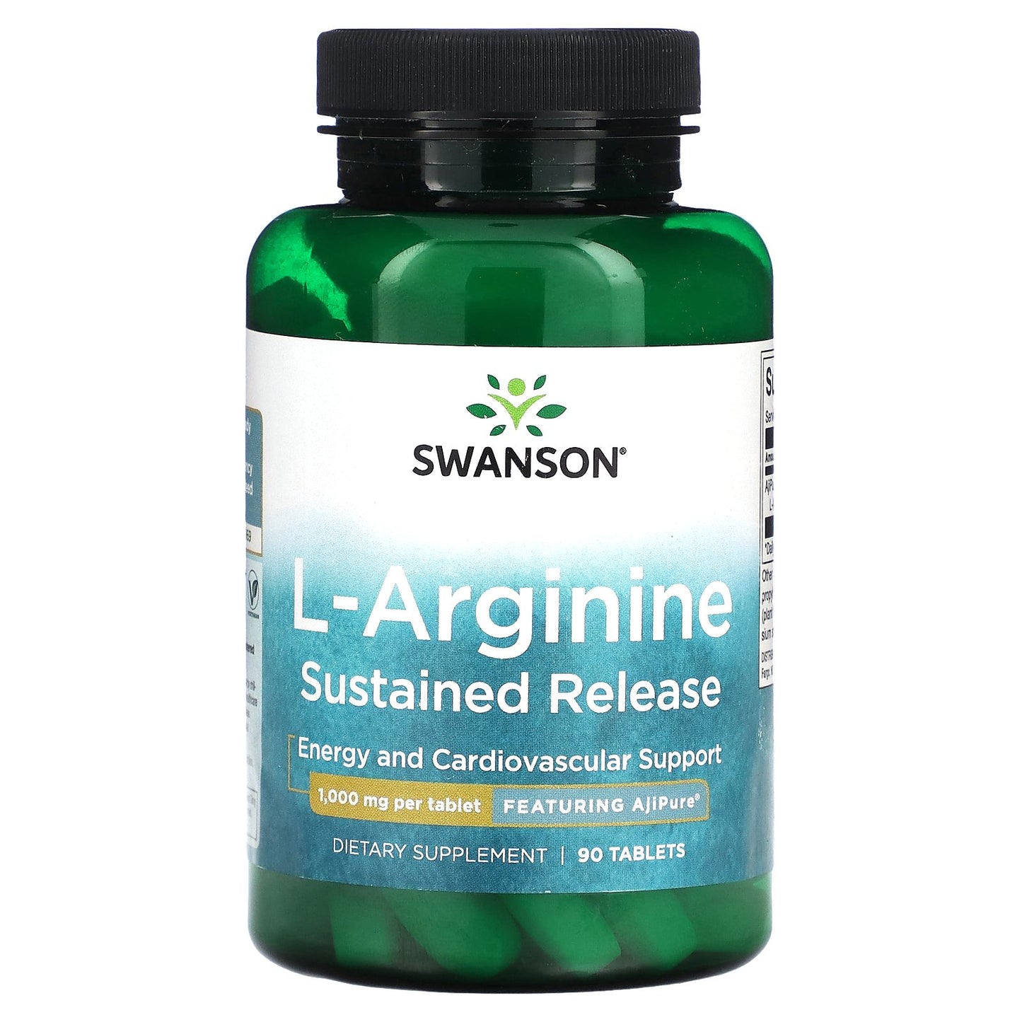 Swanson, L-Arginine, Sustained Release, 1,000 mg, 90 Tablets