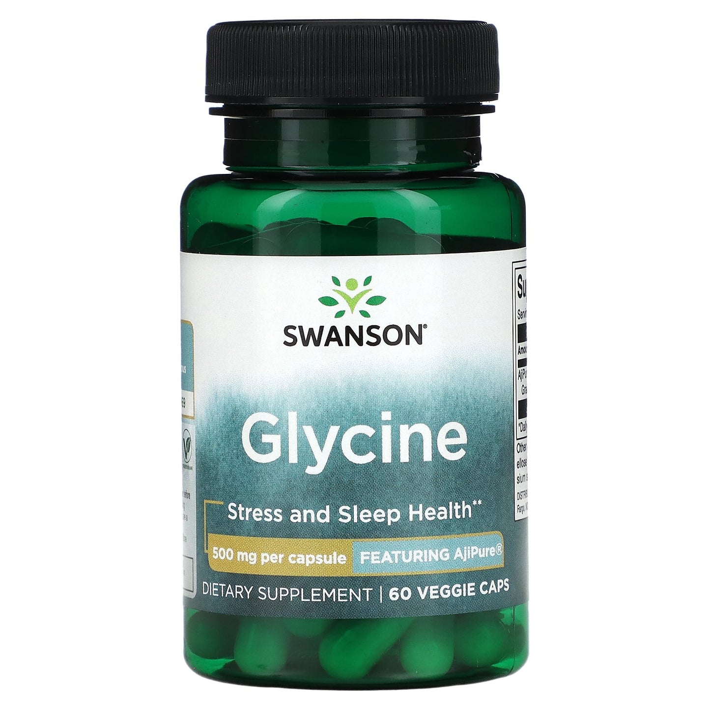 Swanson, Glycine, 500 mg, 60 Veggie Caps