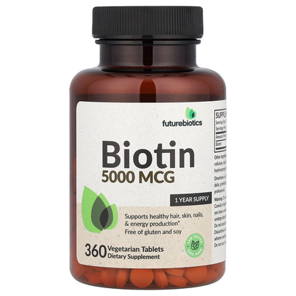 Futurebiotics, Biotin , 5,000 mcg, 360 Vegetarian Tablets