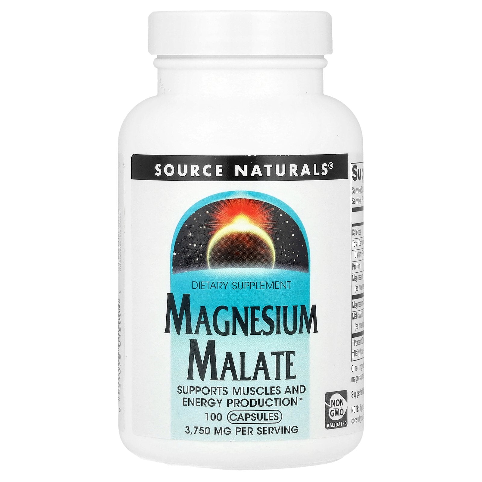 Source Naturals, Magnesium Malate, 100 Capsules
