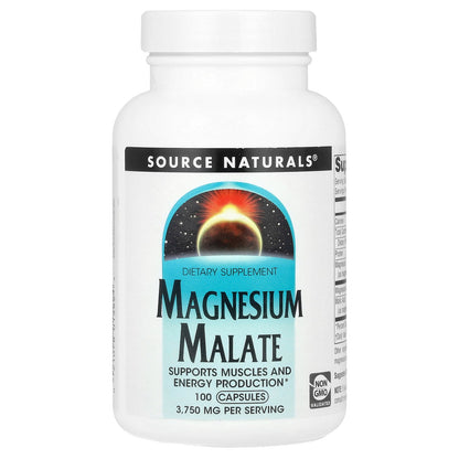 Source Naturals, Magnesium Malate, 100 Capsules