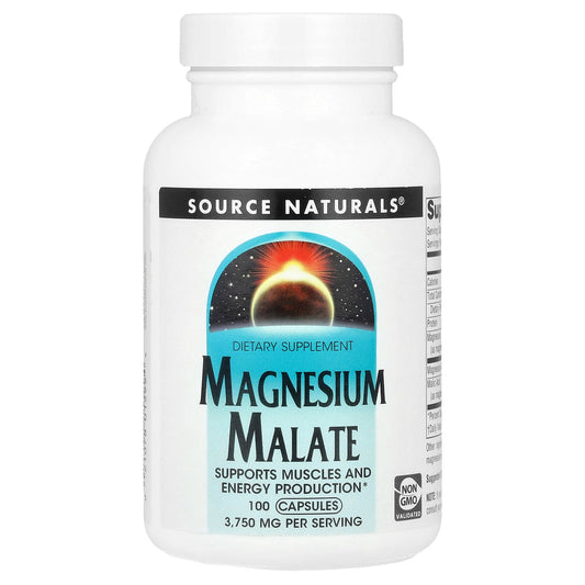 Source Naturals, Magnesium Malate, 100 Capsules