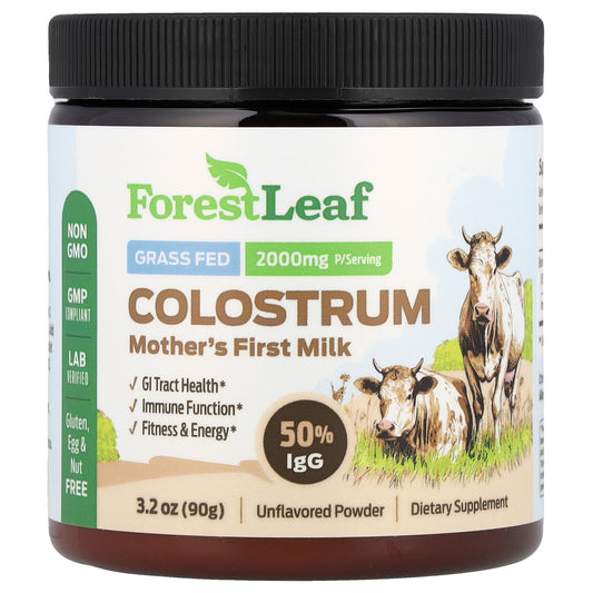 Forest Leaf, Colostrum Powder, Mother's First Milk, Unflavored, 3.2 oz (90 g)