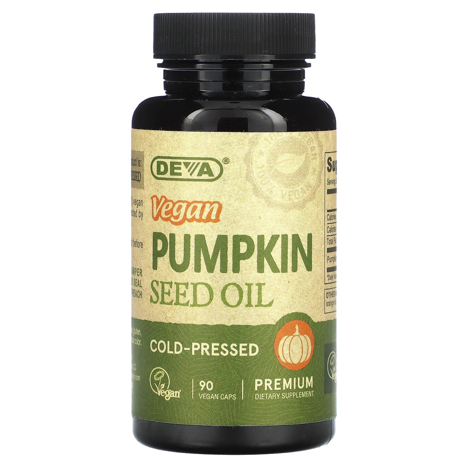 Deva, Vegan Pumpkin Seed Oil, 500 mg, 90 Vegan Caps