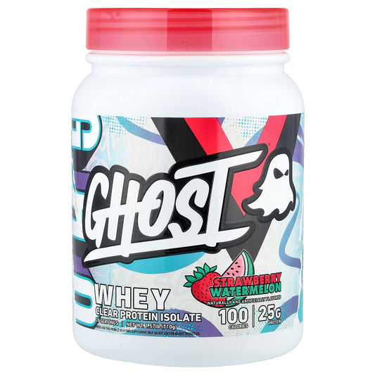 Ghost, Whey, Clear Protein Isolate, Strawberry Watermelon, 1.57 lb (710 g)