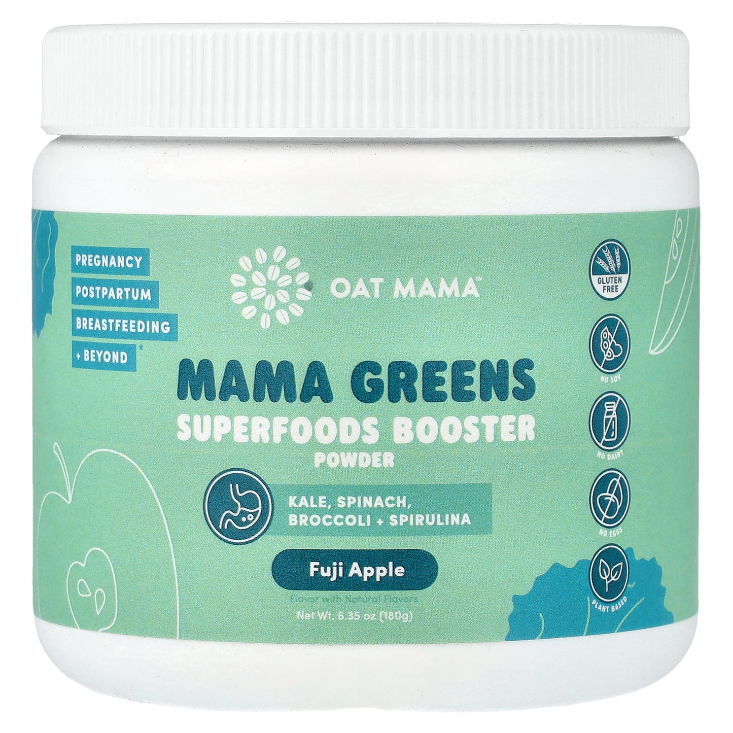 Oat Mama, Mama Greens, Superfoods Booster Powder, Fuji Apple, 6.35 oz (180 g)