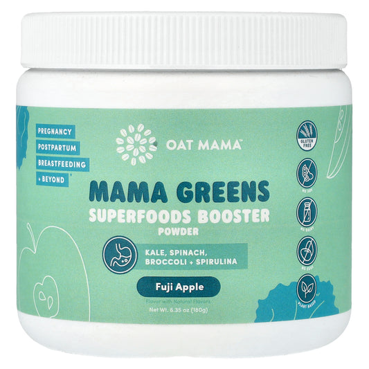 Oat Mama, Mama Greens, Superfoods Booster Powder, Fuji Apple, 6.35 oz (180 g)