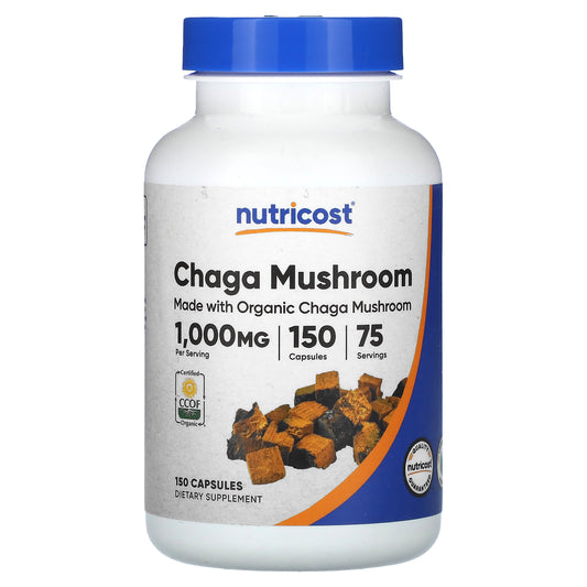 Nutricost, Chaga Mushroom, 1,000 mg, 150 Capsules (500 mg per Capsule)