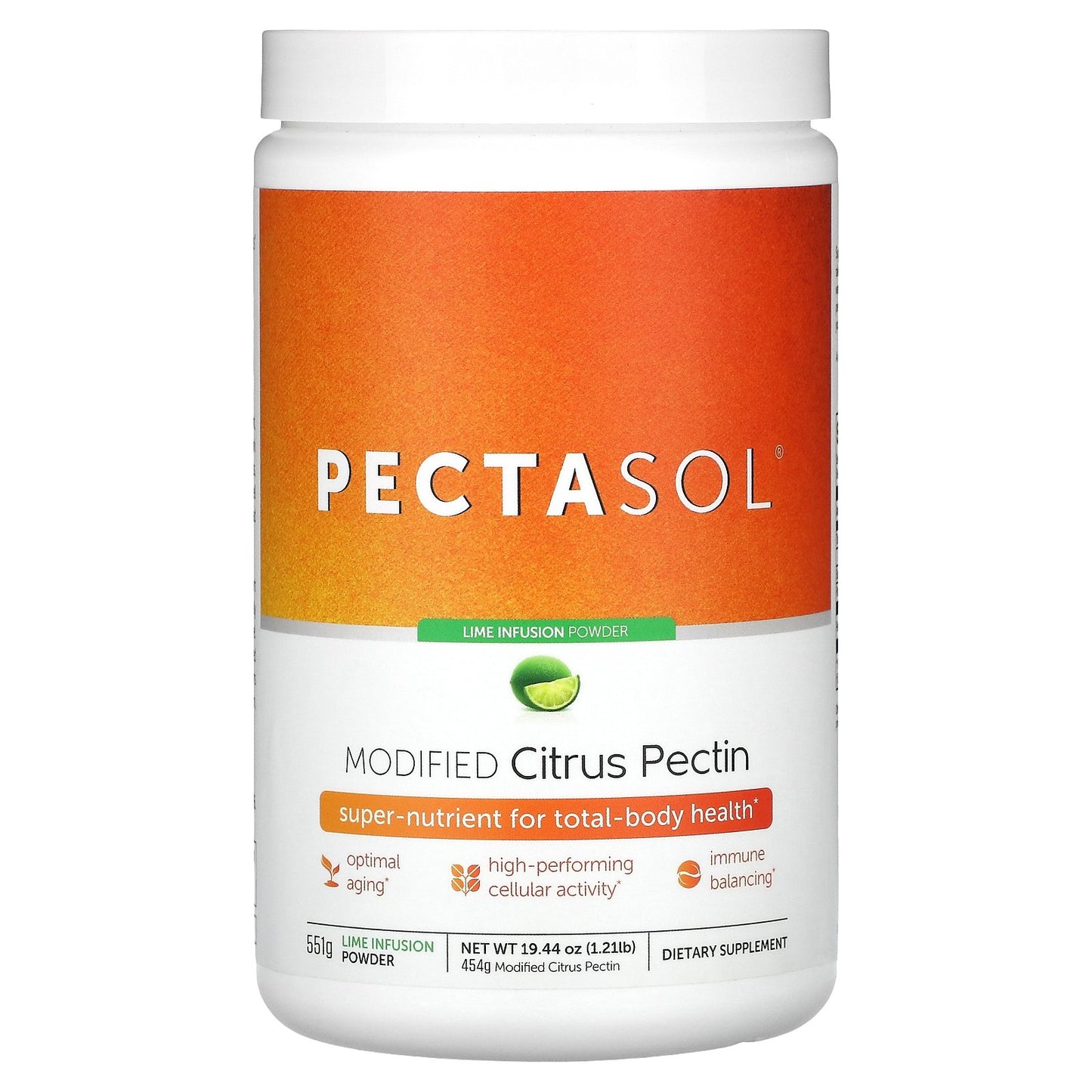 Econugenics, PectaSol® Modified Citrus Pectin, Lime Infusion, 19.44 oz (1.21 lb)