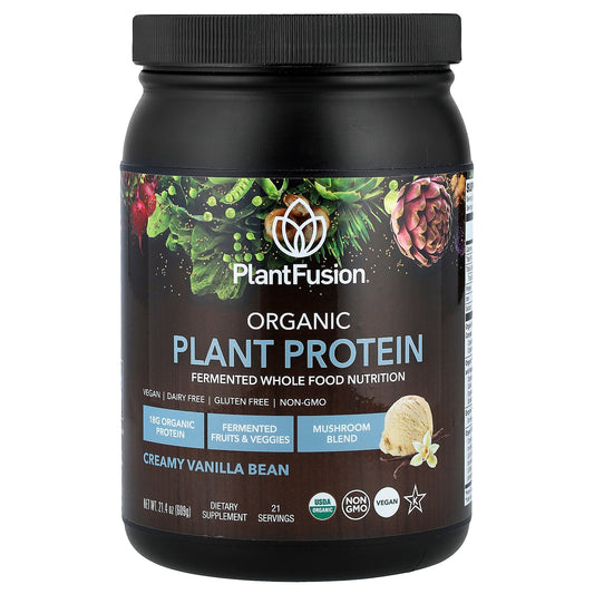 PlantFusion, Organic Plant Protein, Creamy Vanilla Bean, 21.4 oz (609 g)