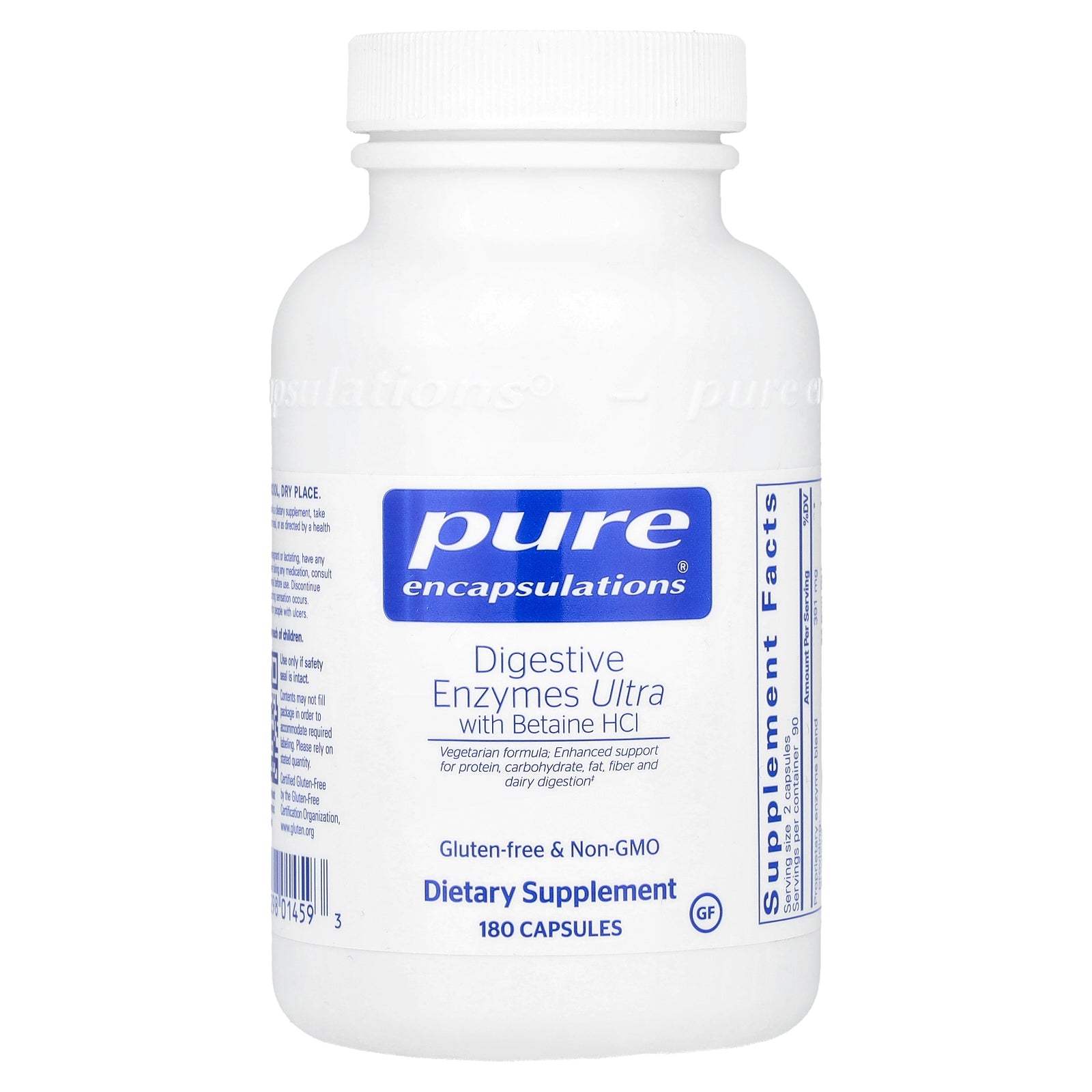 Pure Encapsulations, Digestive Enzymes Ultra with Betaine HCl, 180 Capsules