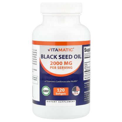 Vitamatic, Black Seed Oil, 120 Softgels (1,000 mg per Softgel)