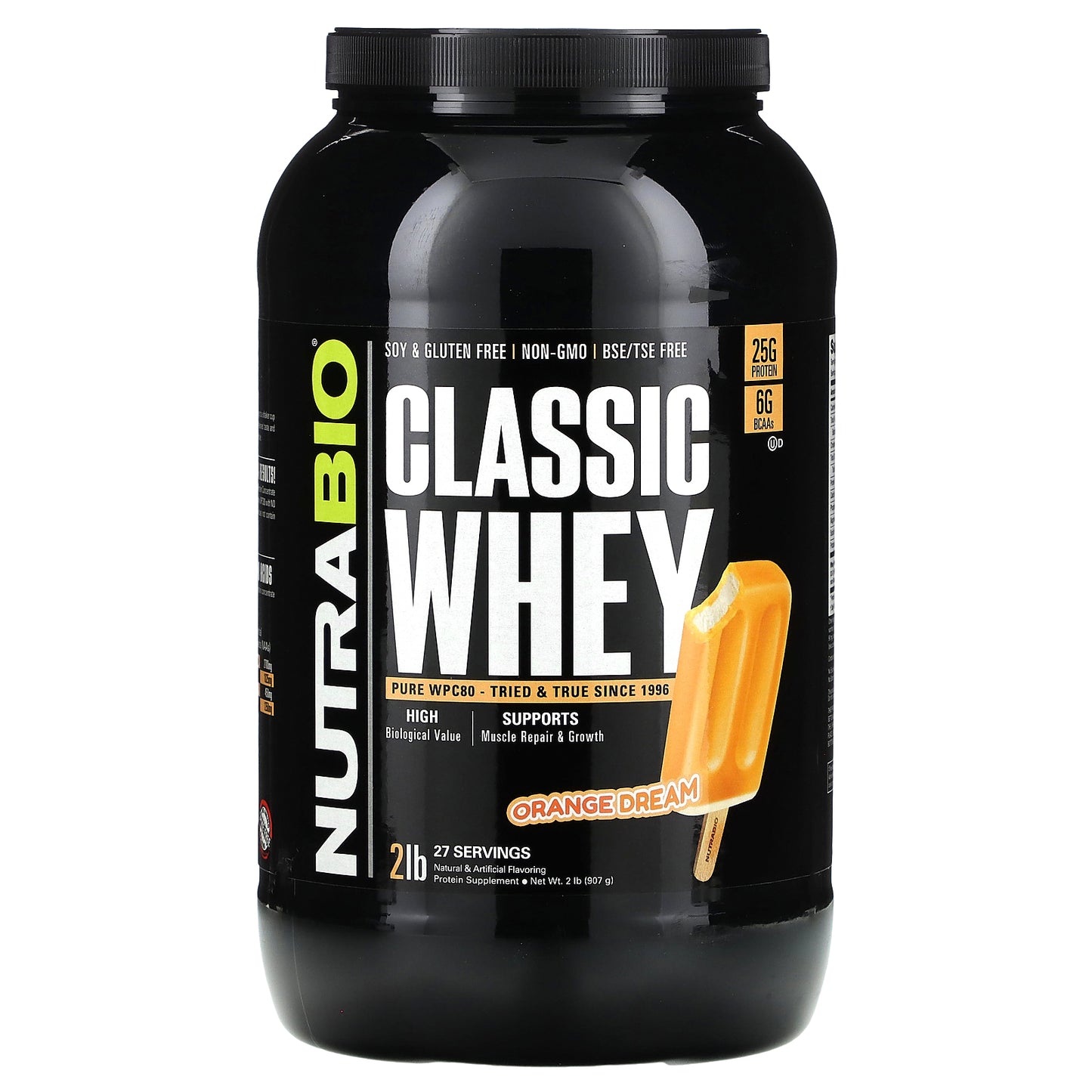 NutraBio, Classic Whey Protein, Orange Dream, 2 lb (907 g)