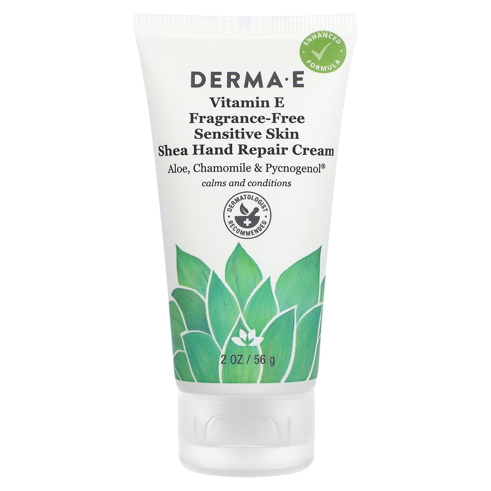 DERMA E, Sensitive Skin Shea Hand Repair Cream, Vitamin E, Fragrance-Free, 2 oz (56 g)