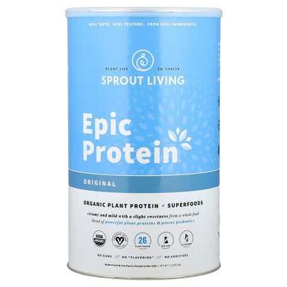 Sprout Living, Epic Protein®, Organic Plant Protein + Superfoods, Original, 2 lb (912 g)