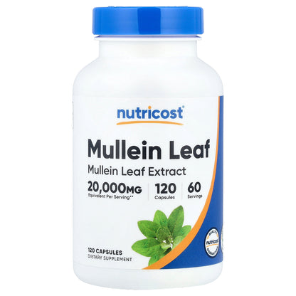 Nutricost, Mullein Leaf, 120 Capsules (500 mg per Capsule)