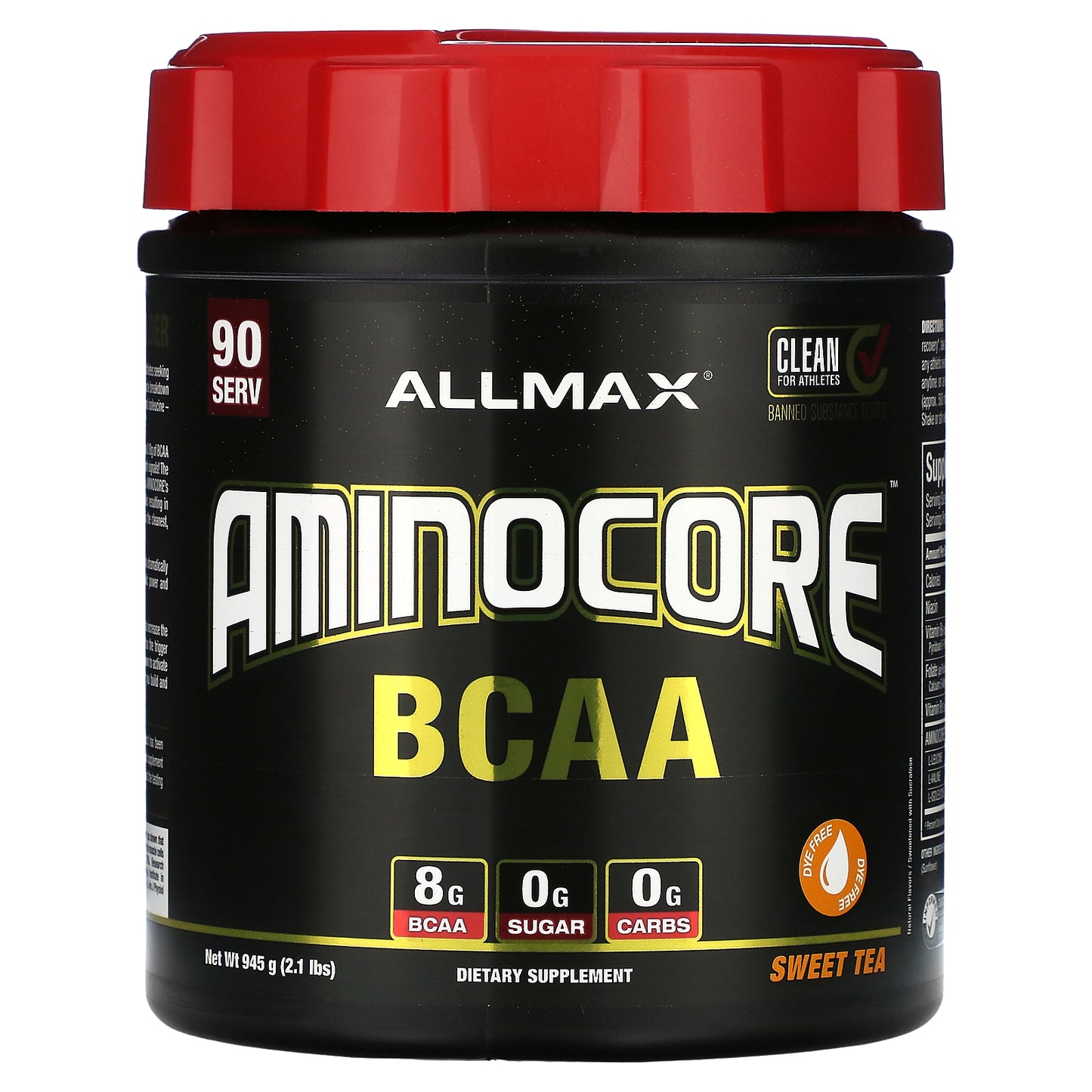 ALLMAX, AMINOCORE™ BCAA, Sweet Tea, 2.1 lbs (945 g)