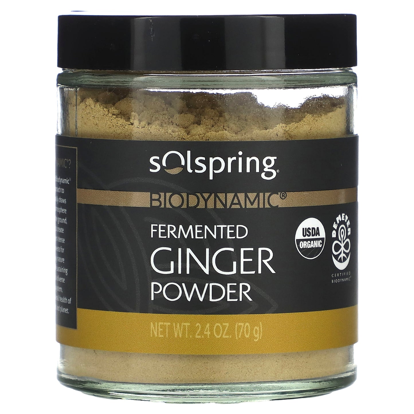 Dr. Mercola, Solspring®, Biodynamic®, Fermented Ginger Powder, 2.4 oz (70 g)