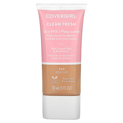 Covergirl, Clean Fresh, Skin Milk Nourishing Foundation, 560 Medium, 1 fl oz (30 ml)