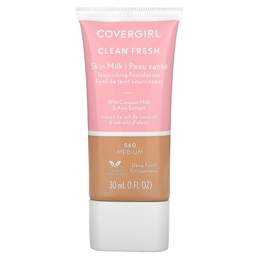 Covergirl, Clean Fresh, Skin Milk Nourishing Foundation, 560 Medium, 1 fl oz (30 ml)