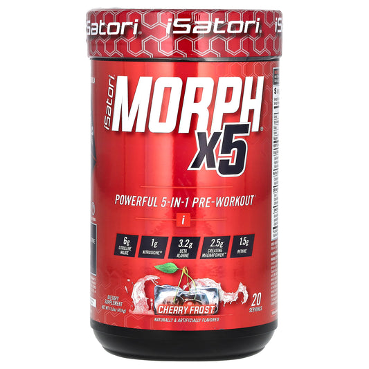 Isatori, Morph x5 Pre-Workout, Cherry Frost, 15 oz (426 g)