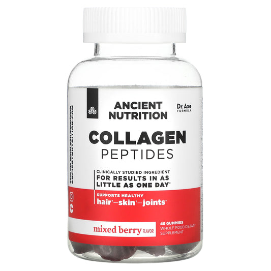 Ancient Nutrition, Collagen Peptides, Mixed Berry, 45 Gummies