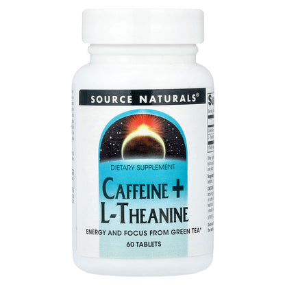 Source Naturals, Caffeine + L-Theanine, 60 Tablets