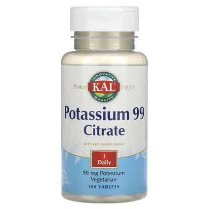 KAL, Potassium 99 Citrate, 99  mg , 100 Tablets