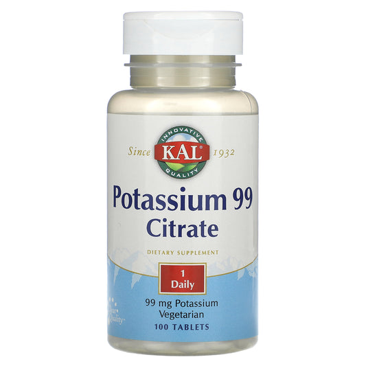 KAL, Potassium 99 Citrate, 99  mg , 100 Tablets