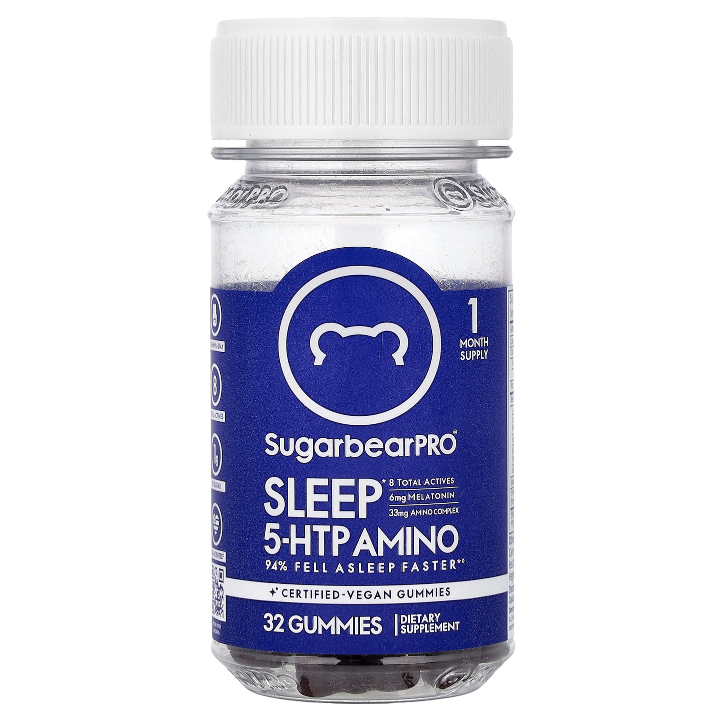 SugarbearPro, Sleep, 5 HTP Amino Gummies, 32 Gummies